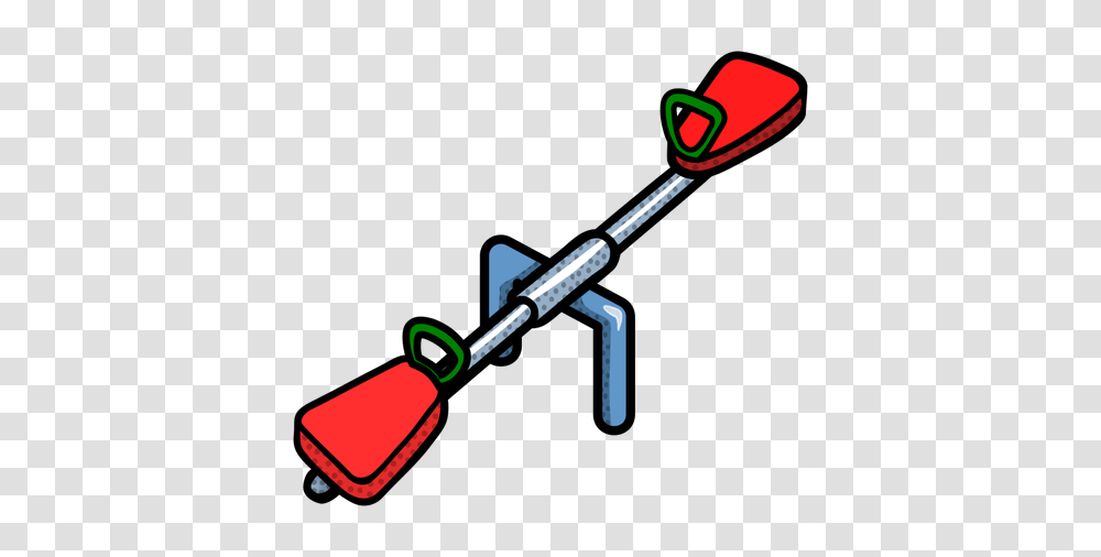 Vector Image Of Coloured Line Art Seesaw, Cowbell, Toy Transparent Png