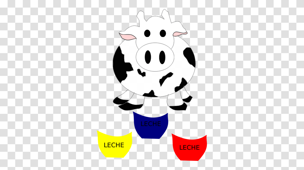 Vector Image Of Cow With Milk Bottles, Snowman, Outdoors, Nature, Stencil Transparent Png