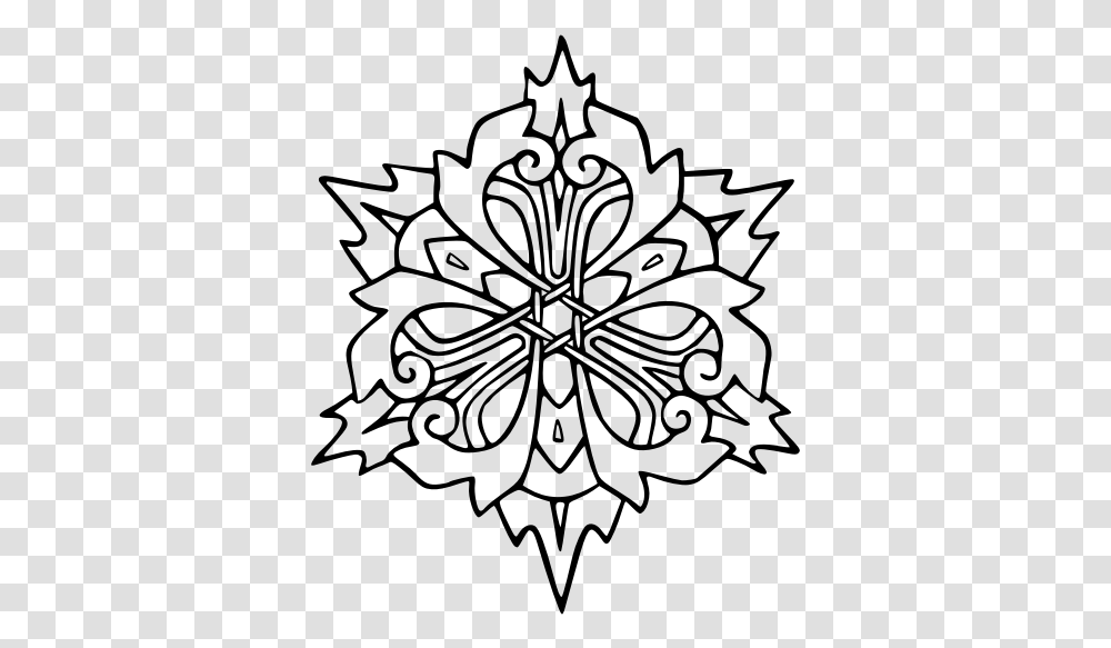 Vector Image Of Decorative Medallion With Ornamen Bunga Background Transparan, Gray, World Of Warcraft Transparent Png