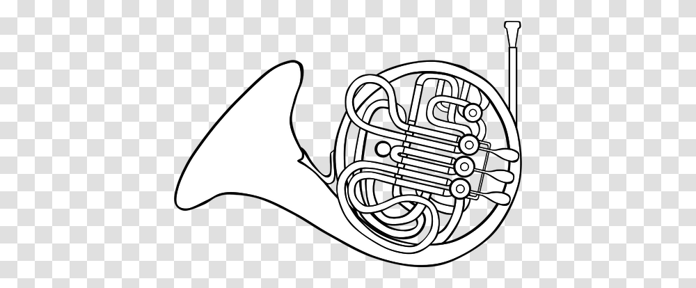 Vector Image Of French Horn, Brass Section, Musical Instrument Transparent Png