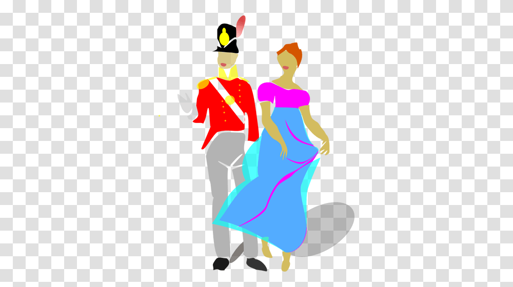 Vector Image Of Man And Woman Dancing, Dress, Person, Female Transparent Png