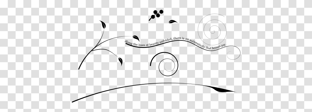 Vector Image Of Selection Of Plant Flourishes Line Art, Gray, World Of Warcraft Transparent Png