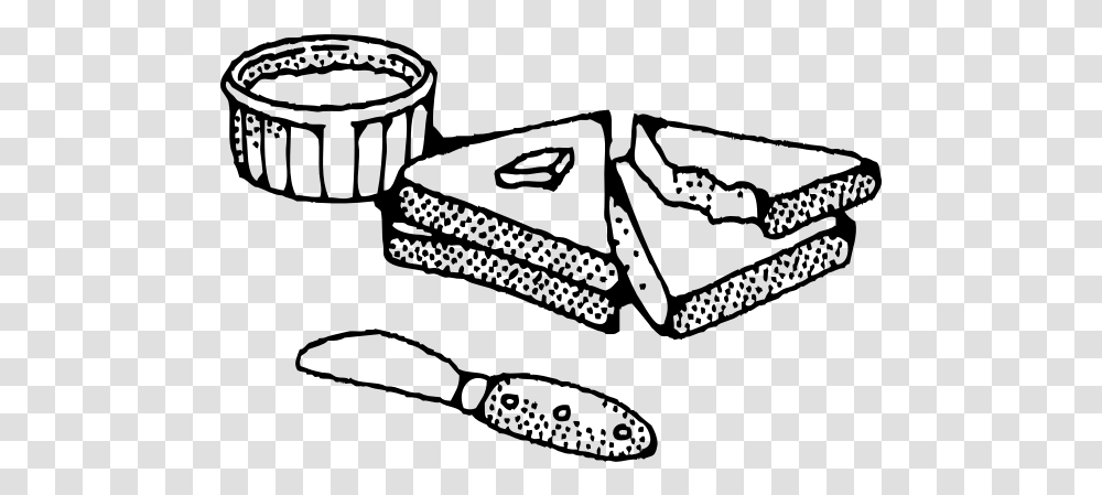 Vector Image Of Sliced Bread With Butter Toast With Butter Black And White, Gray, World Of Warcraft Transparent Png
