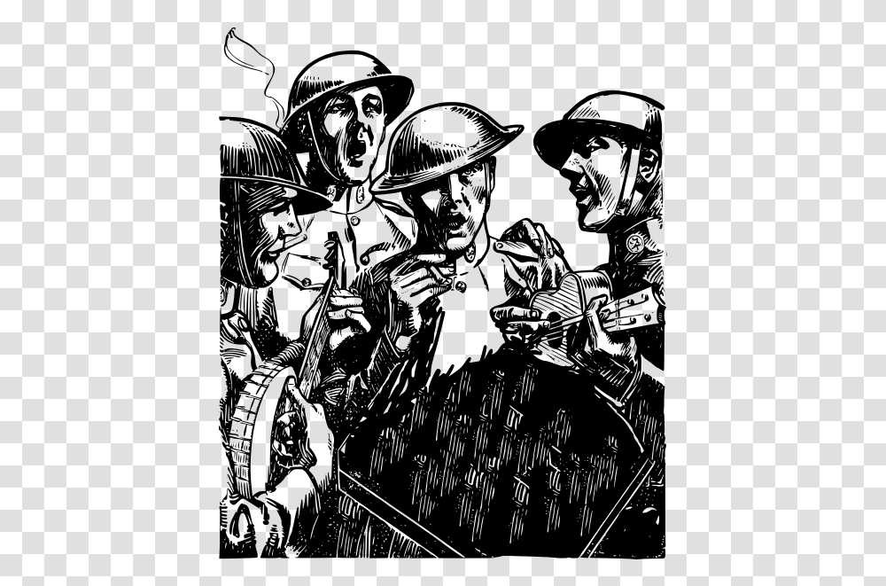 Vector Image Of Soldiers Singing Of Sketch Of Soldiers, Gray, World Of Warcraft Transparent Png