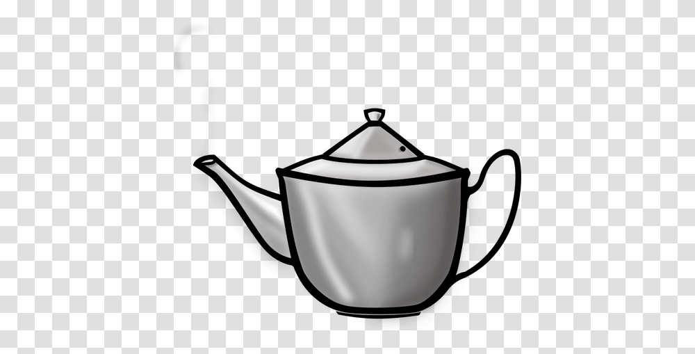 Vector Image Of Steaming Metal Teapot, Pottery, Lamp Transparent Png