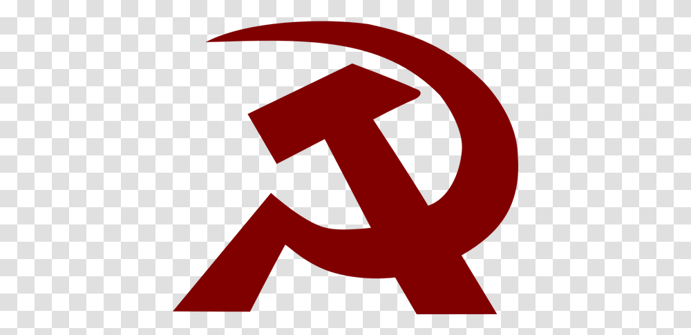 Vector Image Of Tilted Thick Hammer And A Sickle Sign Public, Logo, Trademark, Alphabet Transparent Png