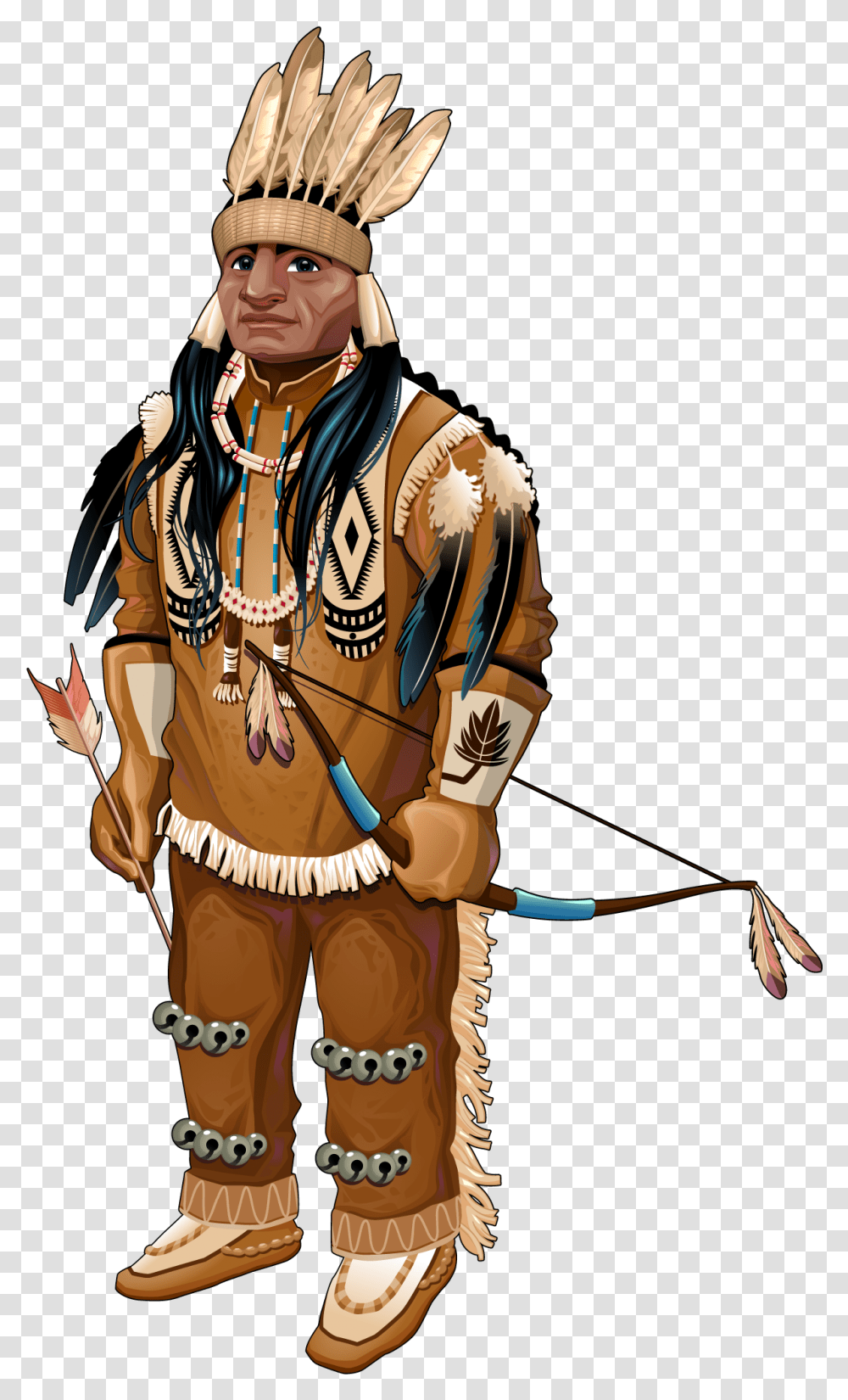 Vector Indian Download Native American Cartoon Vector, Person, Human, Sport, Sports Transparent Png