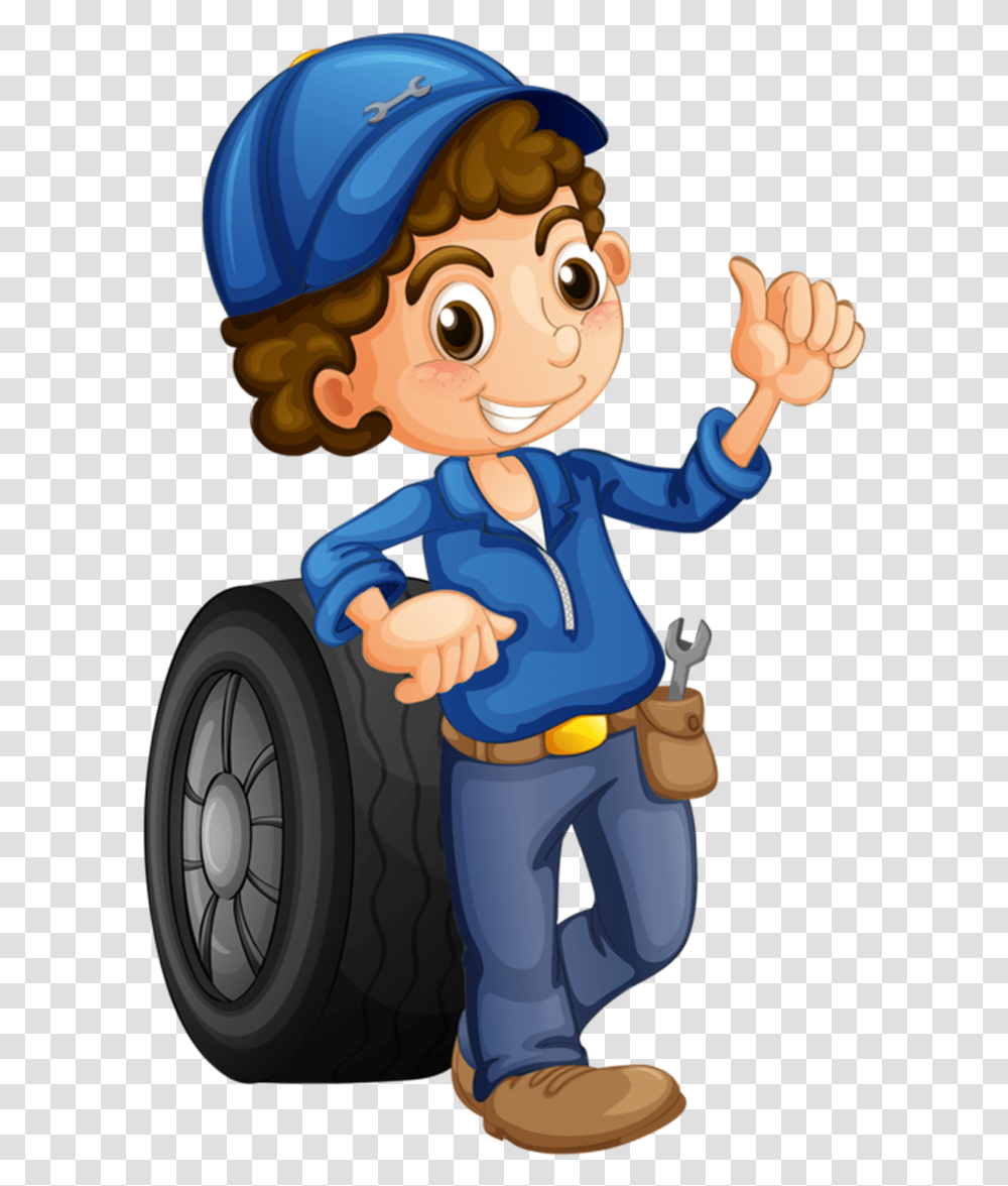 Vector Library Car Auto Illustration Maintenance Experts Mechanics Cartoon, Toy, Wheel, Machine, Tire Transparent Png