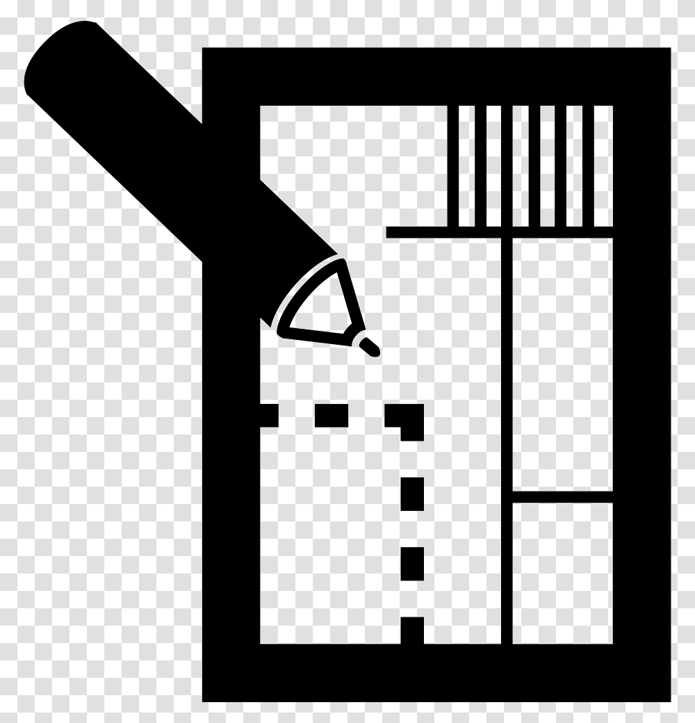 Vector Library Drawing Digitally House Design Plans Icon, Stencil, Axe, Tool Transparent Png