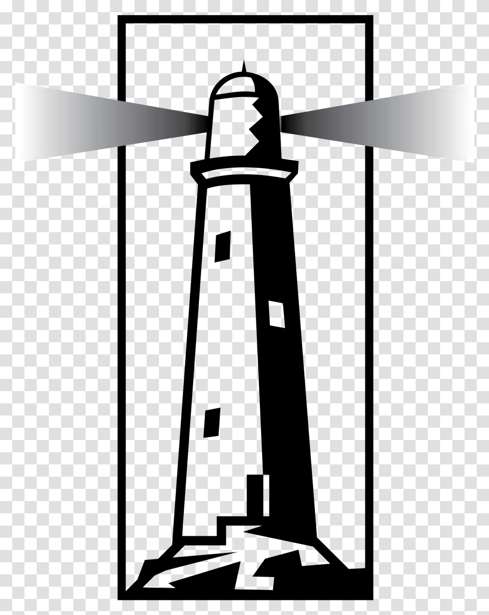Vector Lighthouse Black And White Clipart Download Lighthouse Vector, Lighting, Cross, Spotlight Transparent Png