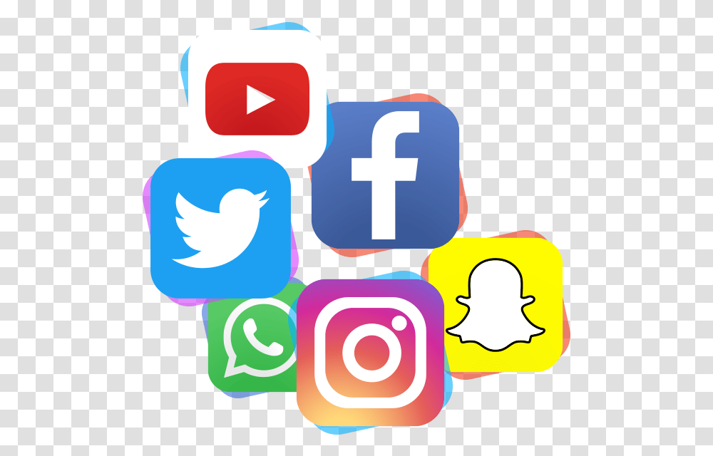 Vector Logo Sosial Media Clipart Circle Social Media Logos, Text, Alphabet, First Aid, Hand Transparent Png