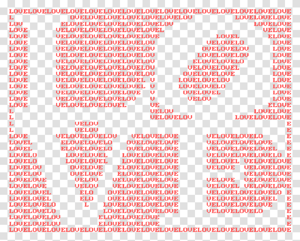 Vector Love Text Love Ascii, Word, Number, Flyer Transparent Png