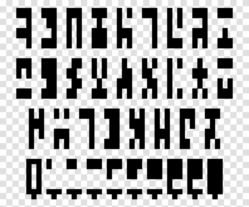 Vector Minecraft Letters Stargate Alteran Language, Gray, World Of Warcraft Transparent Png