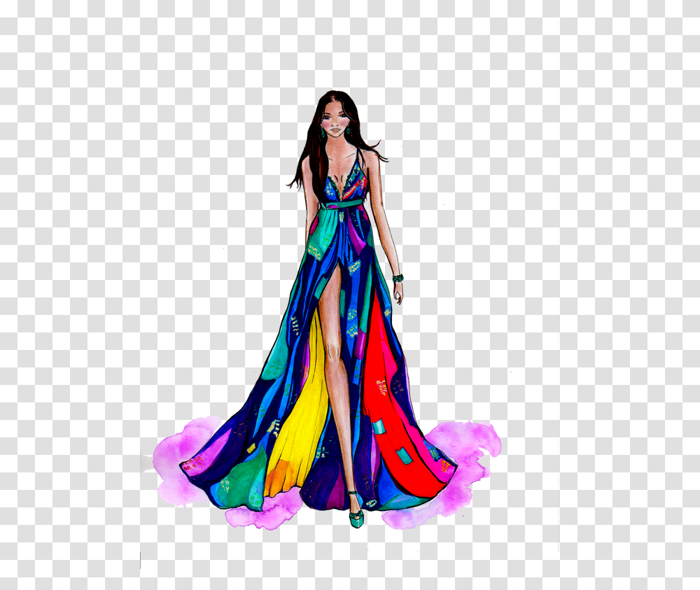 Vector Models Fashion Gown Fashion Illustration, Dress, Female, Person Transparent Png