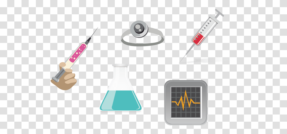 Vector Needle Electrocardiogram Download Scale, Lab, Cup, Injection, Steamer Transparent Png
