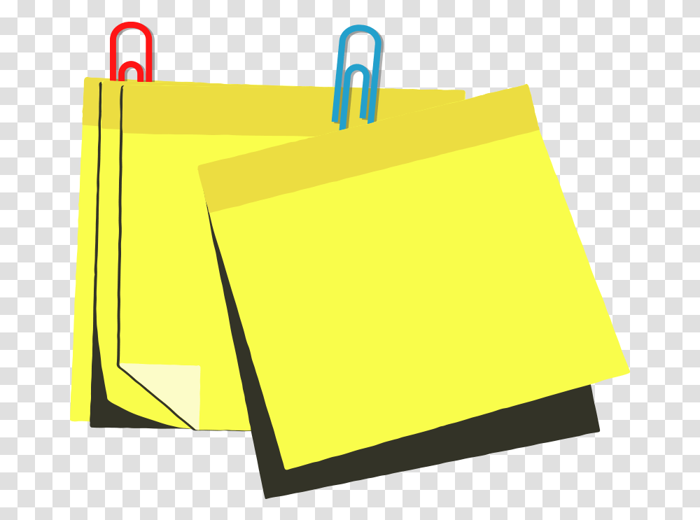 Vector Notes Sticky Note Clipart Download Color Paper Background, File Binder, Bag, File Folder, Box Transparent Png
