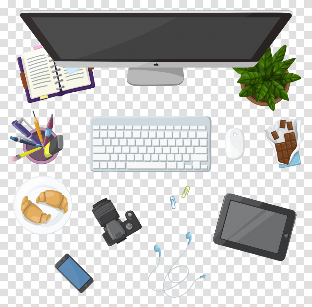 Vector Office Desk, Computer Keyboard, Computer Hardware, Electronics, Pc Transparent Png