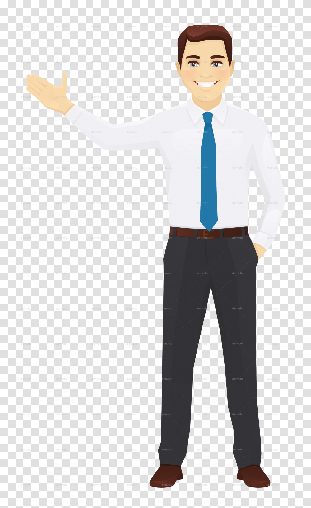 Vector Office Man Standing Professional Business Man Images, Tie, Person, Shirt Transparent Png