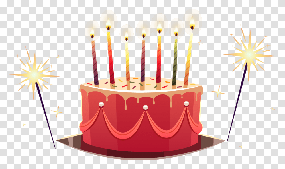 Vector Painted Birthday Wedding Cake Cartoon Tart Clipart Vector Birthday Cake, Dessert, Food Transparent Png