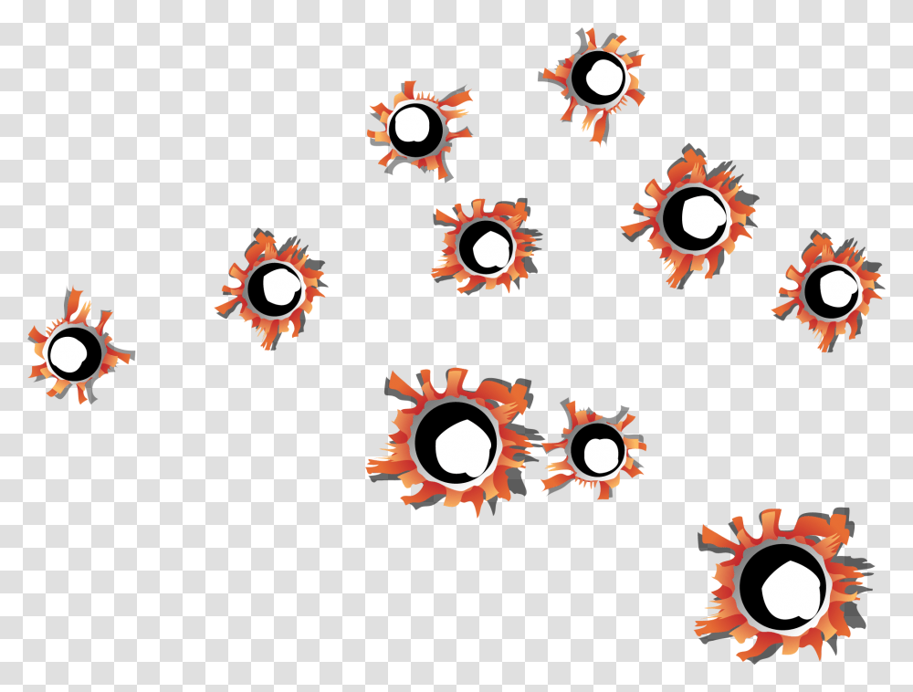 Vector Painted Bullet Holes Download Circle, Pattern, Floral Design Transparent Png