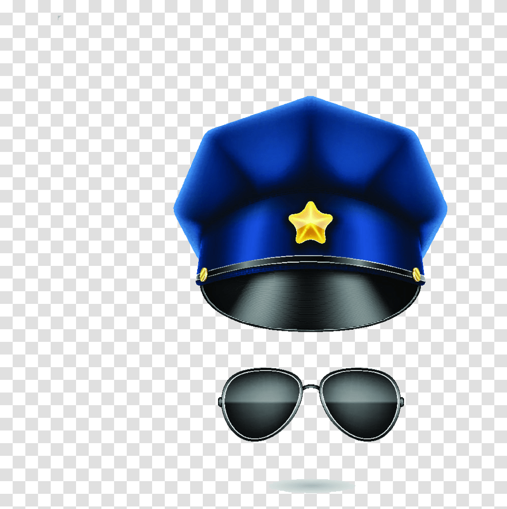 Vector Police Hat, Sunglasses, Accessories, Accessory Transparent Png