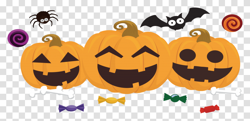 Vector Pumpkins Halloween Candy Jack O Lanterns Clipart, Dynamite, Bomb, Weapon, Weaponry Transparent Png