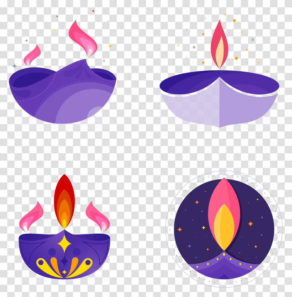 Vector Purple Diwali Diya Happy Diwali Hd Images 2018 Download, Candle, Fire Transparent Png