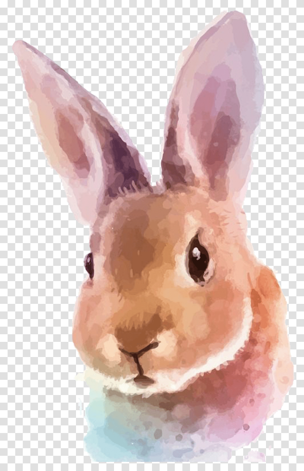 Vector Rabbit Watercolor Easter Rabbits In Watercolours, Rodent, Mammal, Animal, Snowman Transparent Png