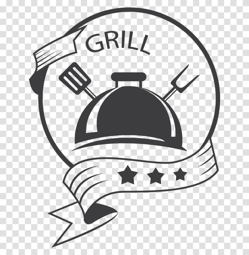 Vector Restaurant Logo, Helmet, Stencil Transparent Png