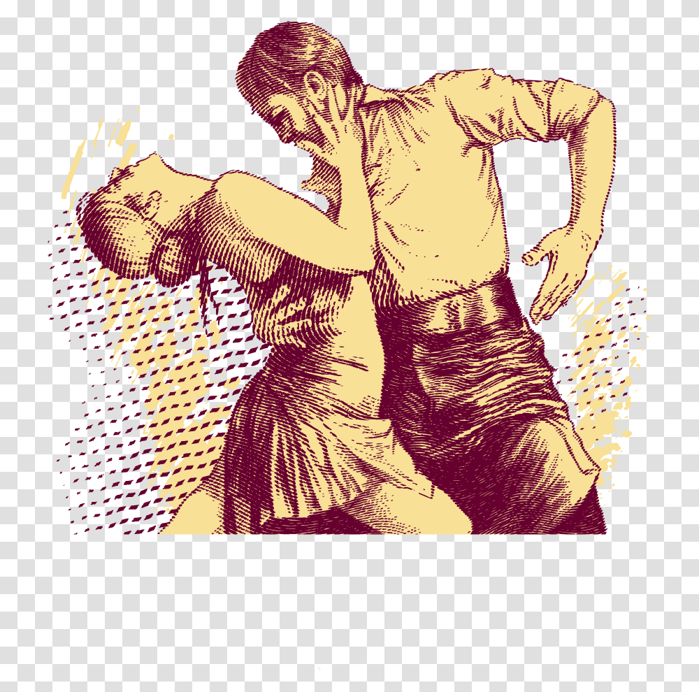 Vector Retro Painted Dancers Download Salsa Cha Cha Cha, Person, Back, Drawing Transparent Png