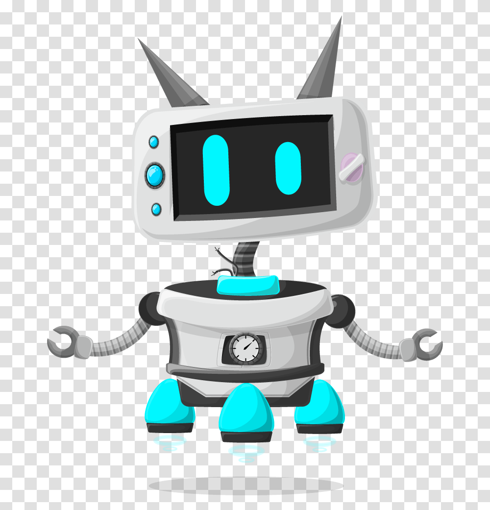 Vector Robot Character Set With 6 Robots Background Robot Clipart Transparent Png
