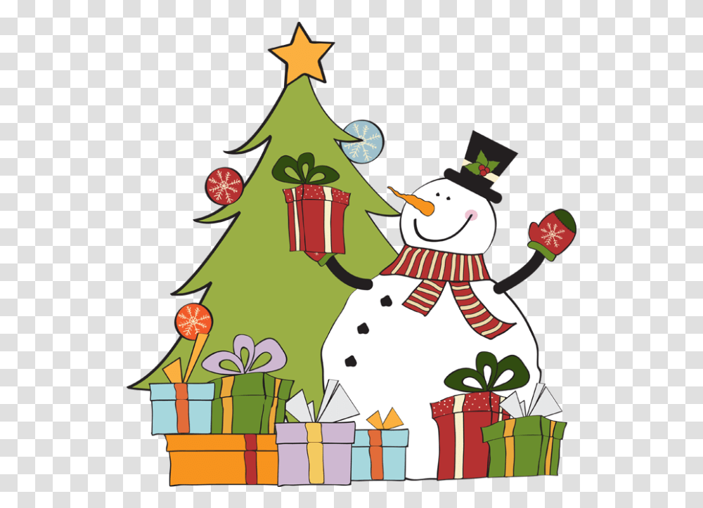 Vector Royalty Free Library Great Clip Art Of Christmas Snowman And Gifts, Nature, Outdoors, Winter, Poster Transparent Png