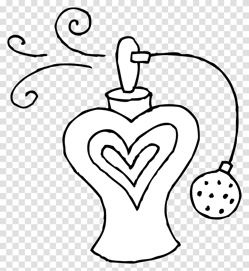Vector Royalty Free Library Rope Line Drawing At Getdrawings Perfume Clipart Black And White, Stencil, Heart, Lawn Mower, Tool Transparent Png