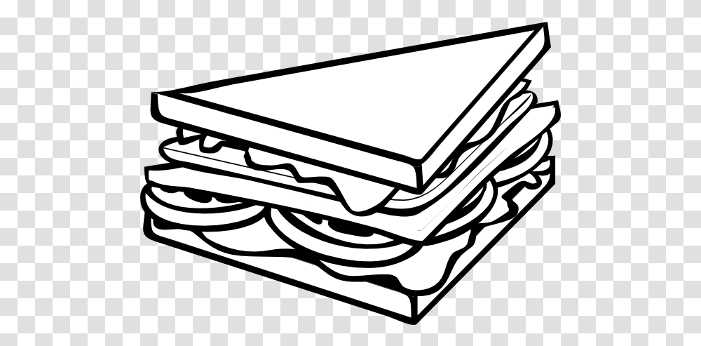 Vector Sandwich Line Drawing Sandwich Clipart Black And White, Text, Book, Diary Transparent Png