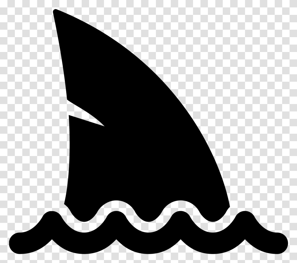 Vector Sharks Stencil Shark Icon Black And White, Gray, World Of Warcraft Transparent Png