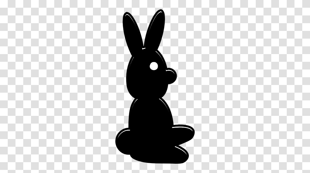 Vector Silhouette Graphics Of Rabbit, Stencil, Label, Sticker Transparent Png