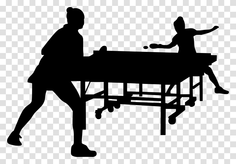 Vector Silhouette Ping Pong, Gray, World Of Warcraft Transparent Png
