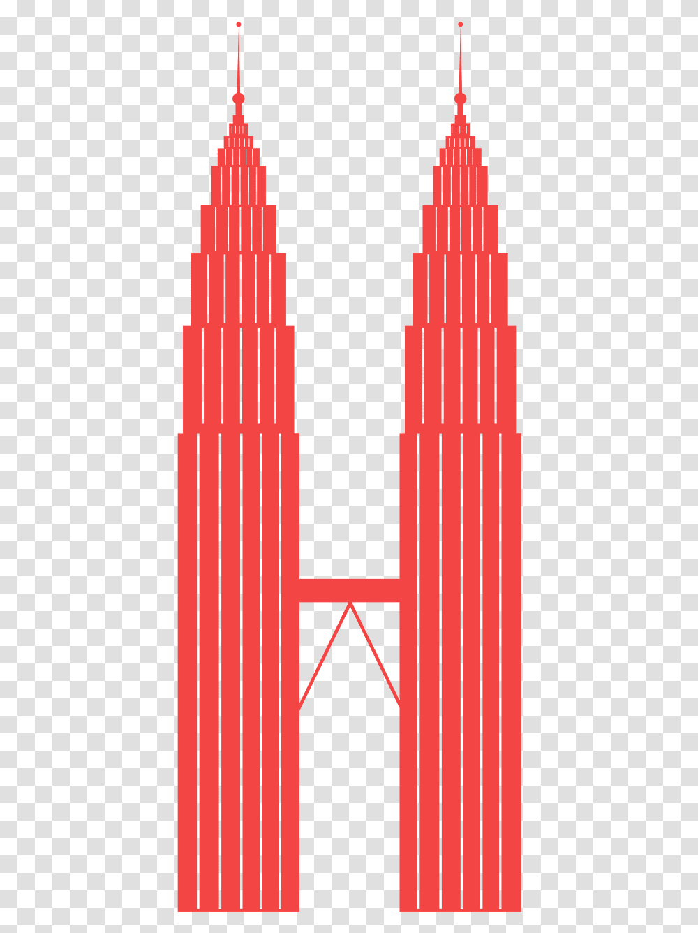 Vector Silhouette Twin Towers, Gate, Building, Architecture Transparent Png