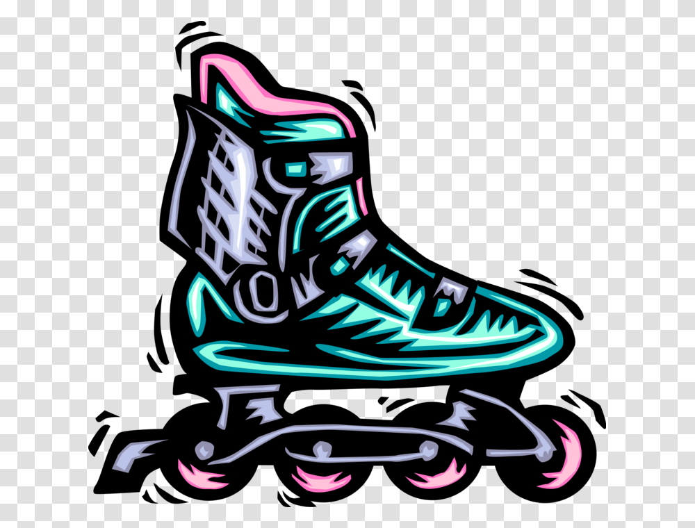 Vector Skates Inline Roller Blades Clipart, Apparel, Shoe, Footwear Transparent Png