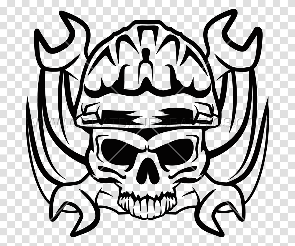 Vector Skulls Mechanic Skull With Wrenches Svg, Emblem, Label Transparent Png