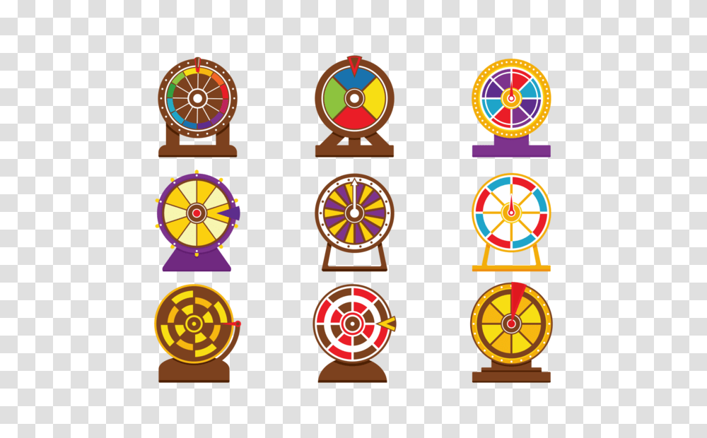 Vector Spinning Wheel Game, Clock Tower, Wristwatch, Label Transparent Png