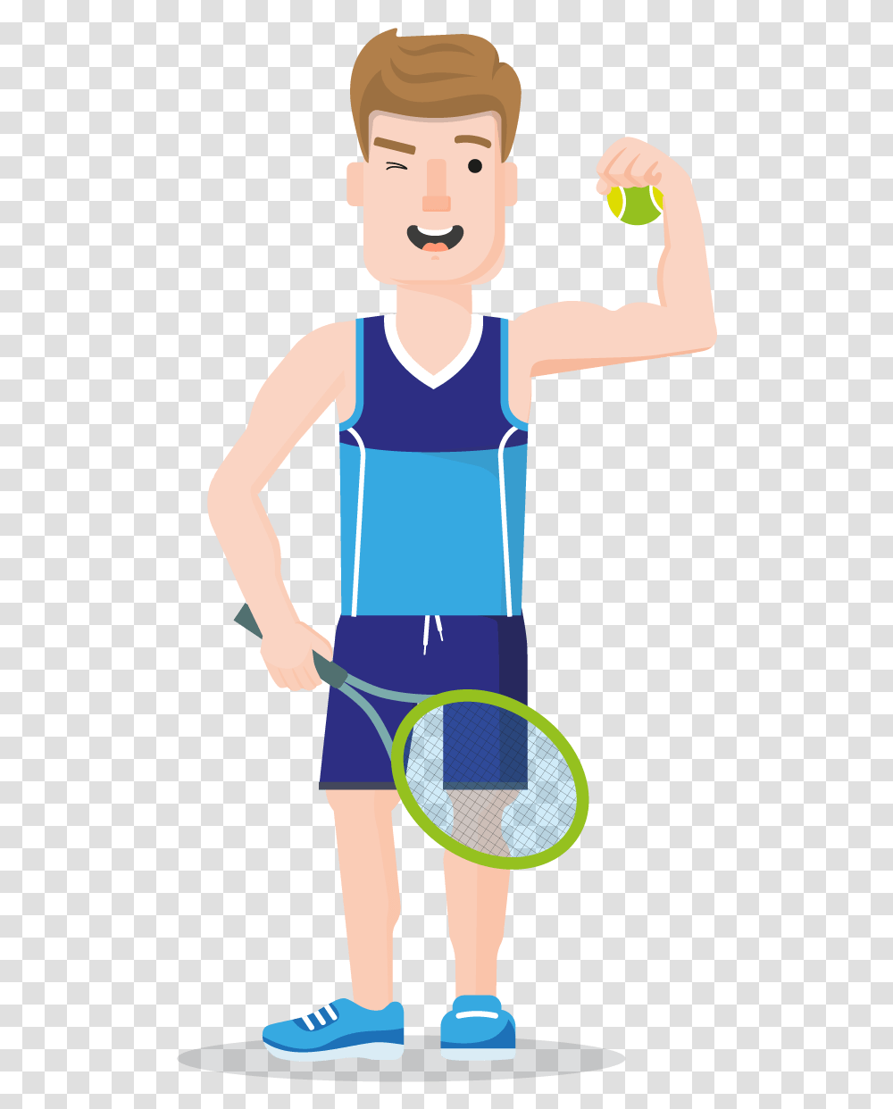 Vector Sport Sport Cartoon Vector, Person, Human, Racket, Sports Transparent Png