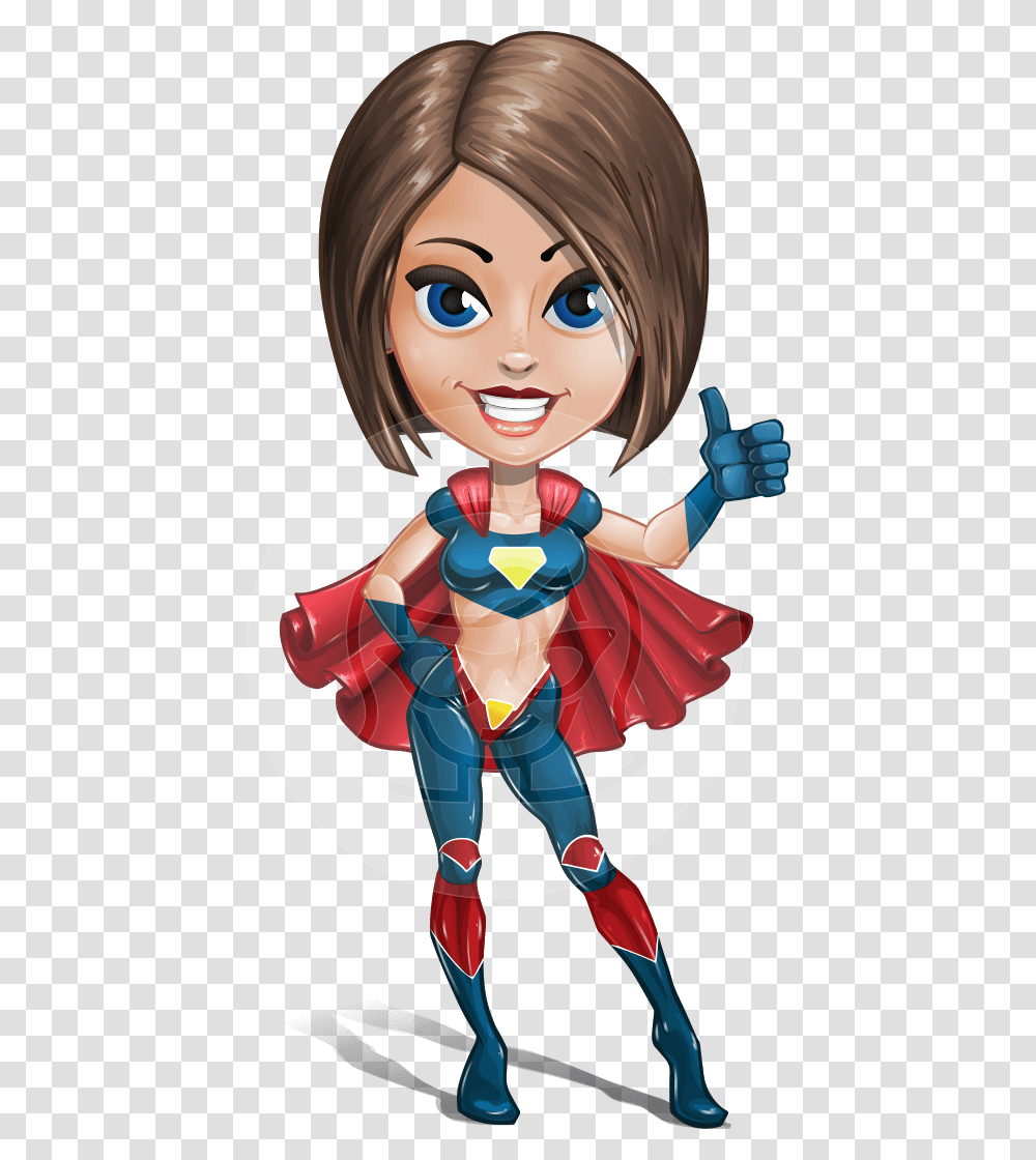 Vector Strong Superwoman Character, Toy, Person, Human, Doll Transparent Png