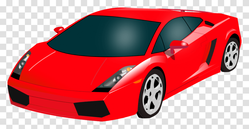 Vector Supercar Lamborghini Gallardo Red Sports Car Clipart, Vehicle, Transportation, Wheel, Machine Transparent Png