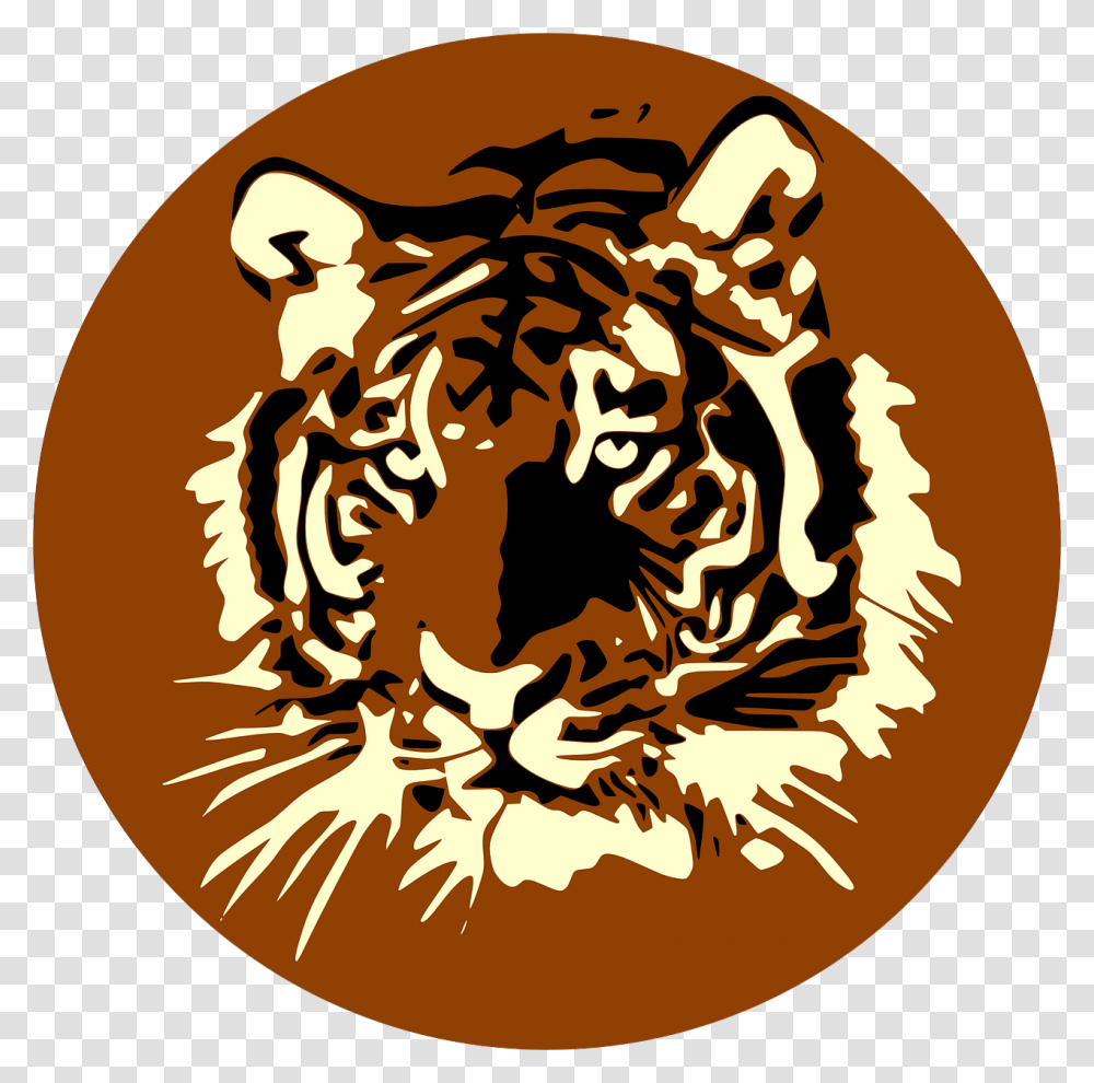 Vector Tiger Clipart, Logo, Trademark, Emblem Transparent Png