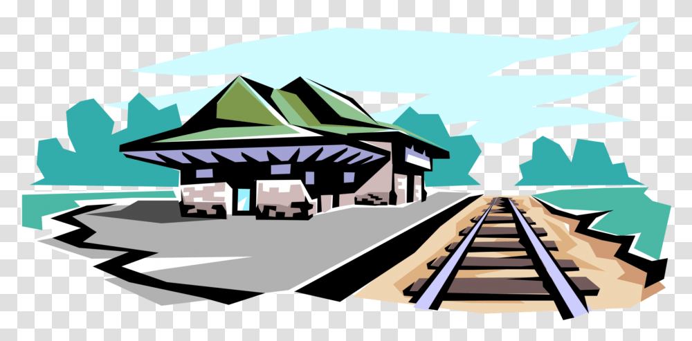 Vector Trains Track Train, Railway, Transportation, Vehicle, Train Station Transparent Png