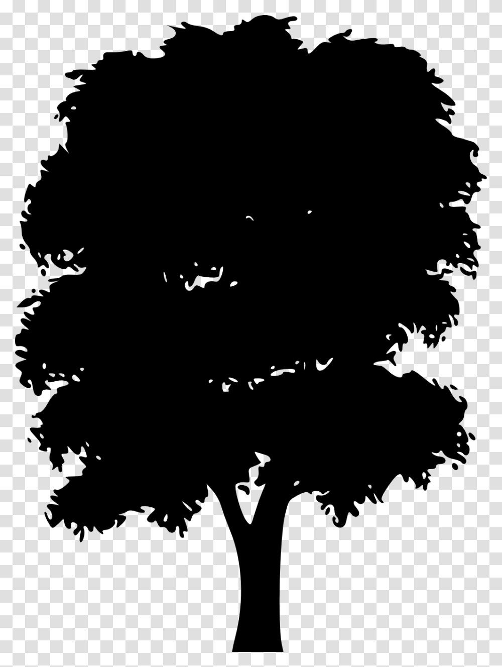 Vector Tree Silhouette, Stencil, Plant Transparent Png