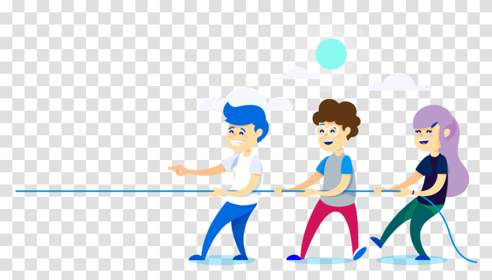 Vector Tug Of War Cartoon Clipart Full Size Clipart Sharing, Person, Human, People, Performer Transparent Png