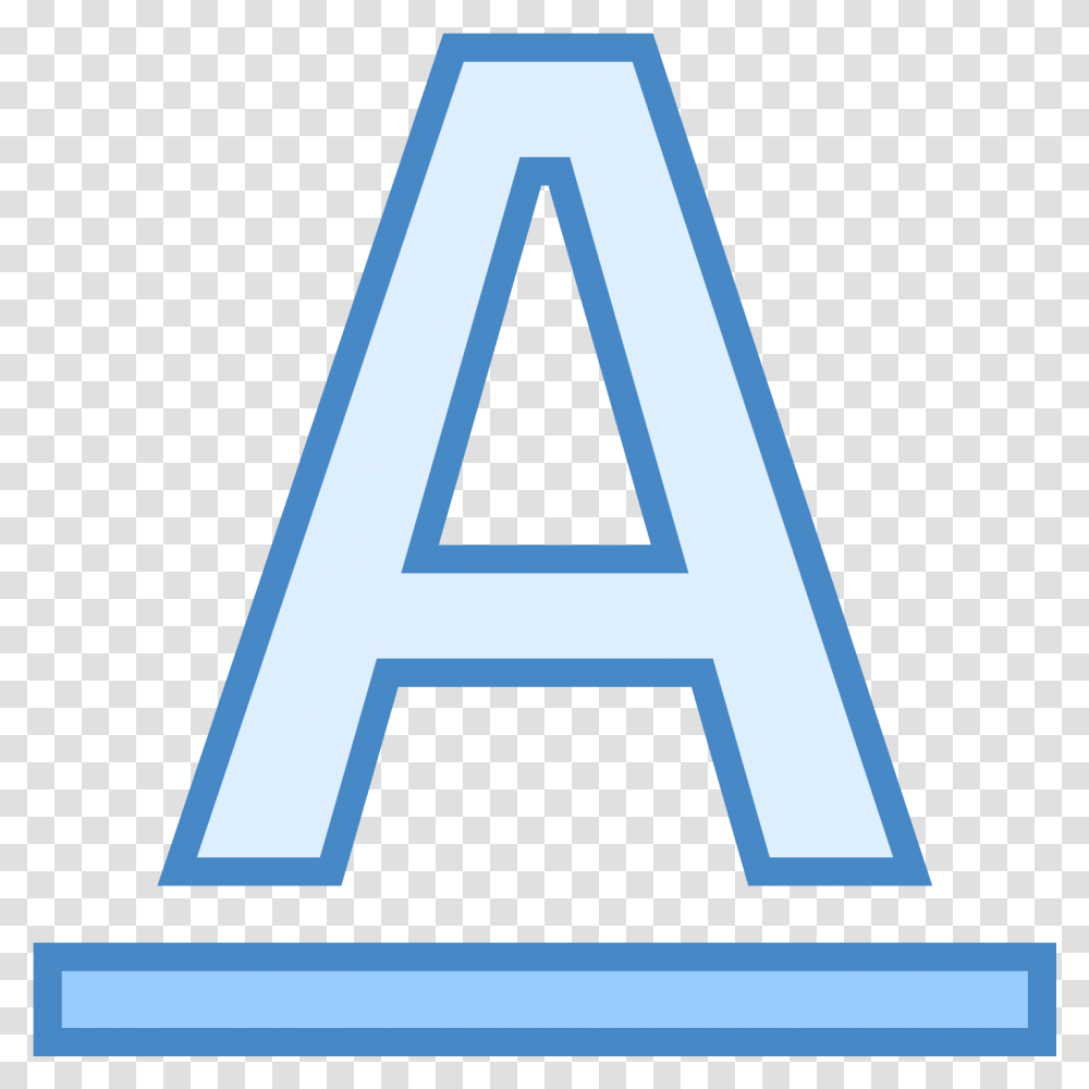 Vector Underline Word Font Color Icon, Alphabet, Triangle Transparent Png