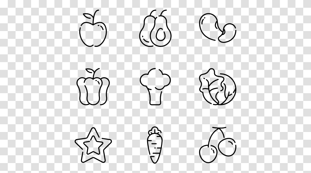 Vector Vegetables Healthy Food Head Template For Design, Gray, World Of Warcraft Transparent Png